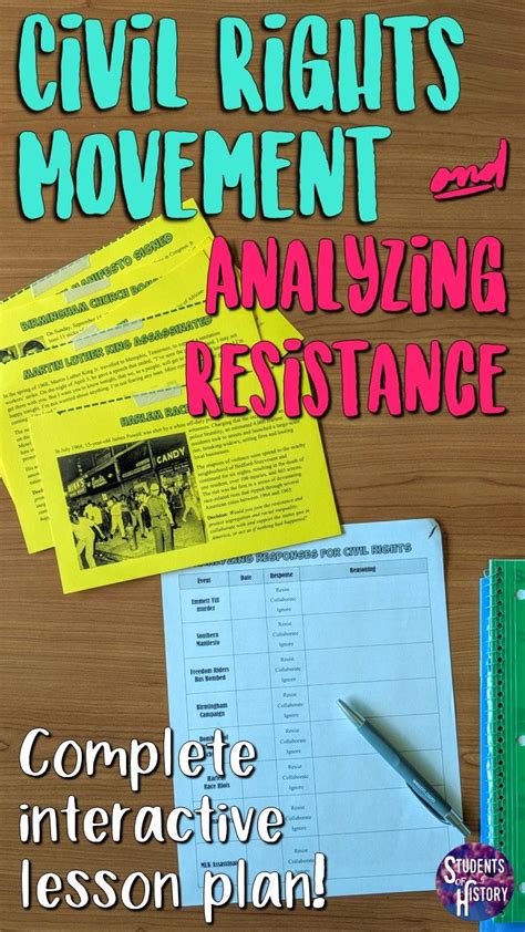 Civil Rights Movement And Resistance Lesson Activity For Selma