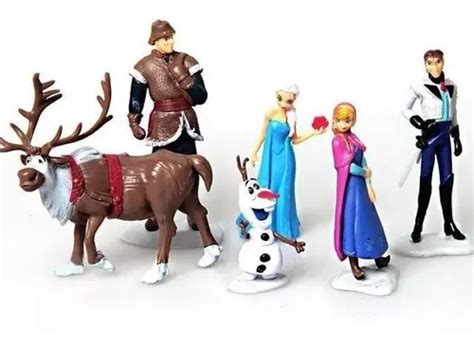 Kit 6 Miniaturas Bonecos Frozen Anna Elsa Olaf Decoração 8cm MercadoLivre