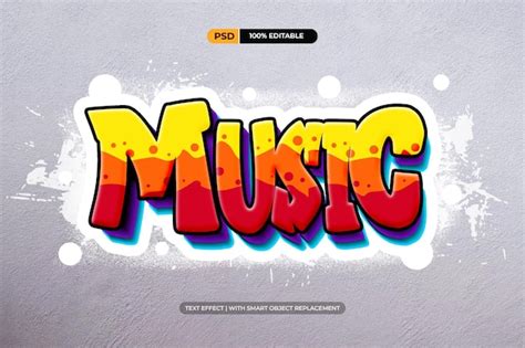 Texte Psd Modifiable Style Graffiti PSD Premium