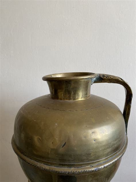 19th Century North African Brass Vessel Water Jug For Sale At Pamono