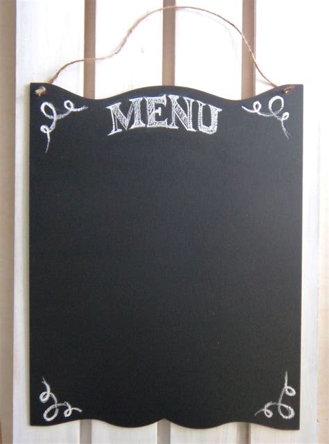 Blank Chalkboard Large Menu Rustic Sign Kitchen Chalk Board