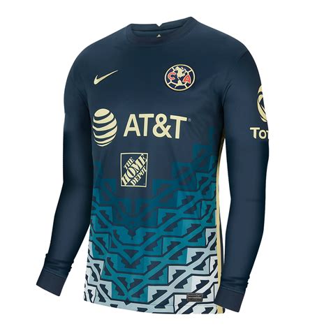 Club America Away Long Sleeve Soccer Jersey 202122 Gogoalshop