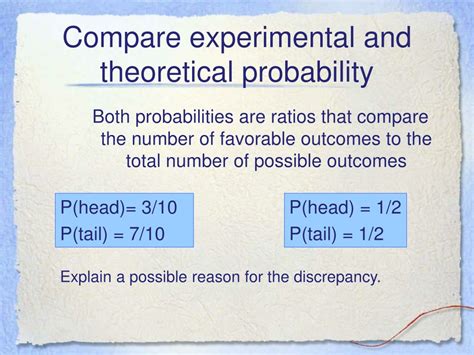 Theoretical Vs Experimental Probability Pdf