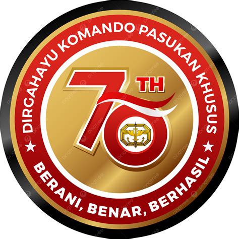 Logo Hütte Kopassus Ke 70 Indonesische Nationalarmee Kopassus Hütte