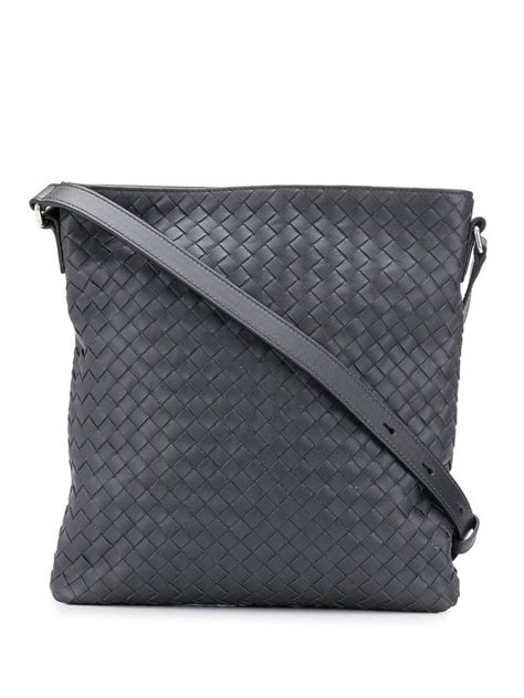 Bottega Veneta intrecciato effect shoulder bag - Grey Tomas Maier ...