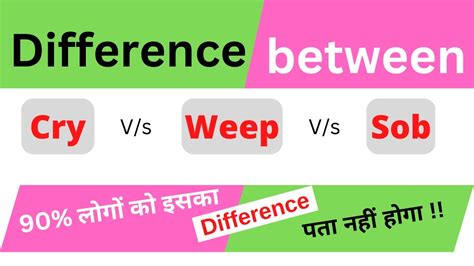 Difference Between Cry Weep And Sob Daily Spoken English Use Of Cry