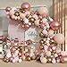 Rose Gold Balloon Garland Kit Nude Pastel Pink Metallic Gold Matte White Balloons Gold And Rose