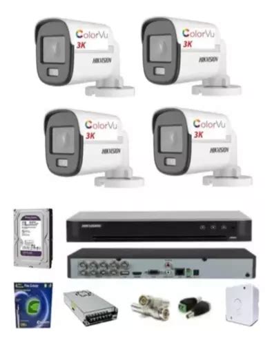 Dvr Canais Hikvision Huhi Cameras Colorvu K Udio