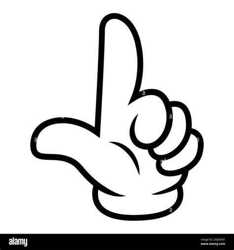 Vector Lineart Icon Hand Gesture Stock Vector Image Art Alamy