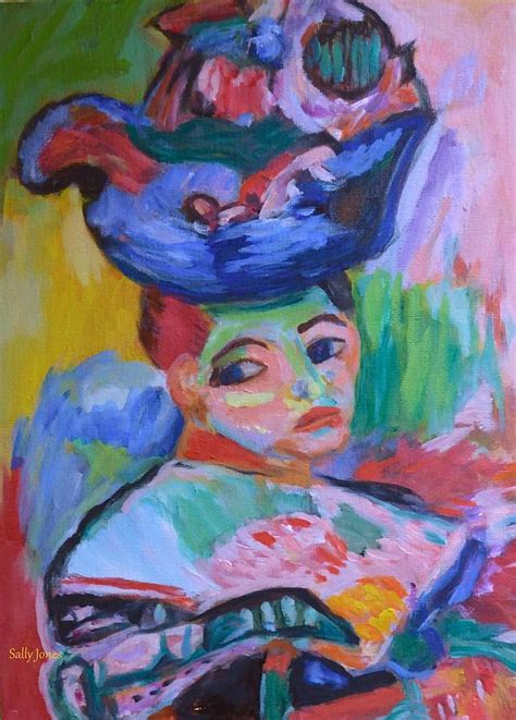 My Take On Matisse Woman In Hat Painting By Sally Jones