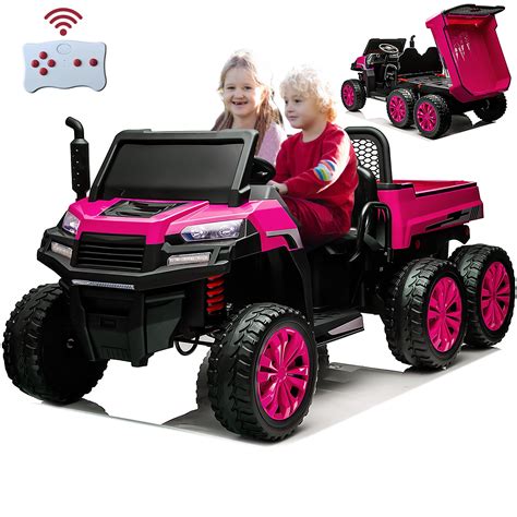 Irerts 2 Seater 24v Ride On Truck With Dump Bed Battery Powered Ride On Cars With Remote