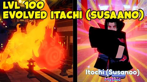 Lvl Evolved Itachi Susaano Showcase In Anime Adventures Youtube