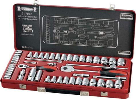 Sidchrome SCMT19135 51 Piece 1 4 1 2 Metric AF Drive Socket Set