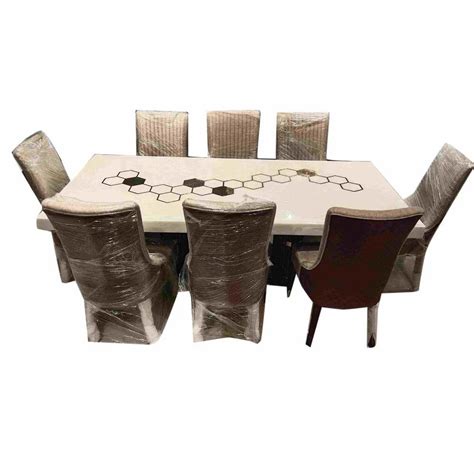 Marble Top 8 Seater Wooden Dining Table Set At Rs 195000 Set In