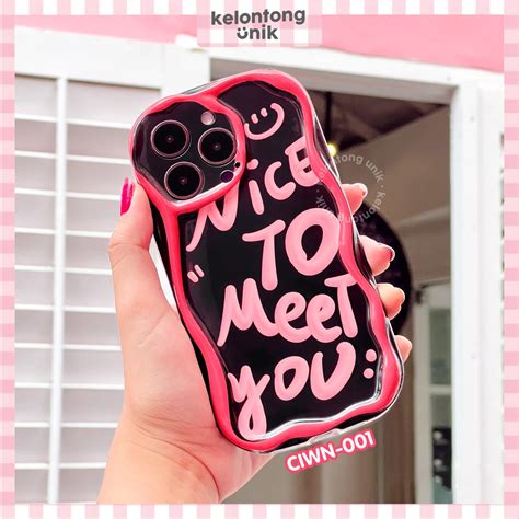 Jual Nice To Meet You Wavy Shockproof Curly Case Softcase Casing Hp For Iphone 11 12 13 14