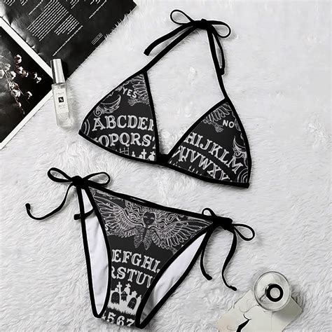 Ouija Board Black Bikini Set Or Separate