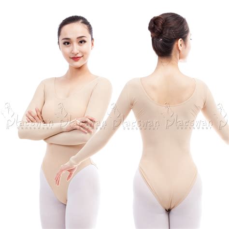 Adult Long Sleeve Nude Ballet Leotard Dance Leotards Dancewear