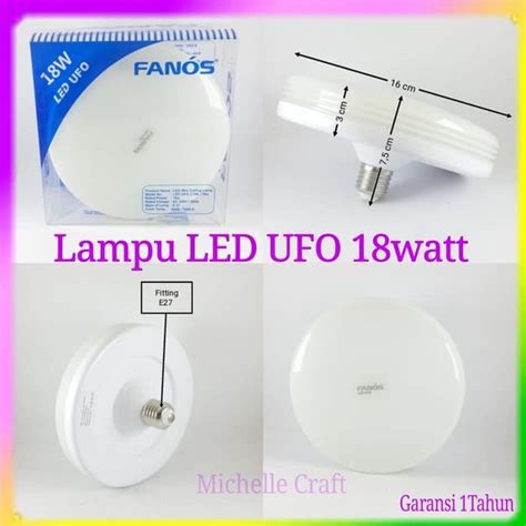 Jual Lampu Led Ufo Fanos W Watt W Lampu Hias Led Mini Ceiling