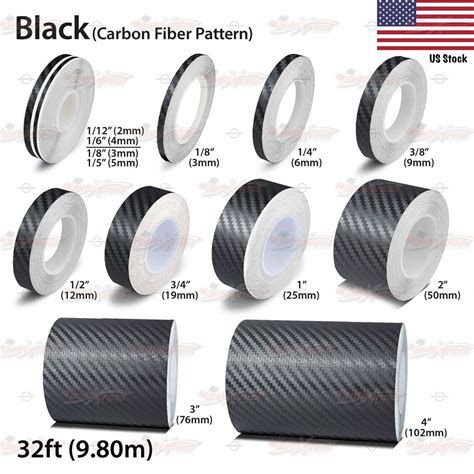 CARBON FIBER BLACK Roll Vinyl Pinstriping Pin Stripe Car Etsy