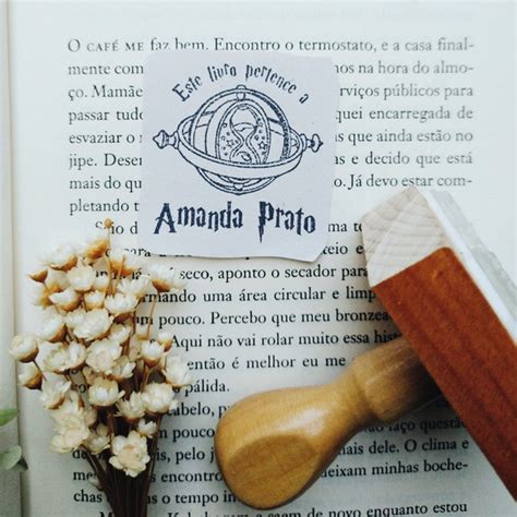 Carimbo Ex Libris Harry Potter Vira Tempo Produtos Elo