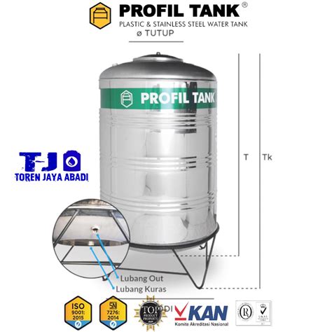 Jual Tandon Toren Air Profil Tank Stainless Ps 2500 Kaki Shopee