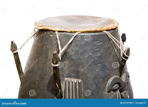 African Wooden Drum Stock Image Image Of Musician Ancient 6519199