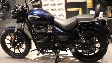 Royal Enfield Meteor 350 Stellar Blue Detailed Review Exhaust