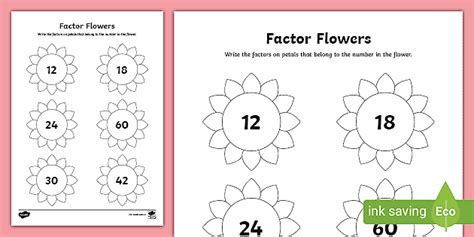 Rainbow Factor Pairs Twinkl Maths Resources Teacher Made Worksheets Library