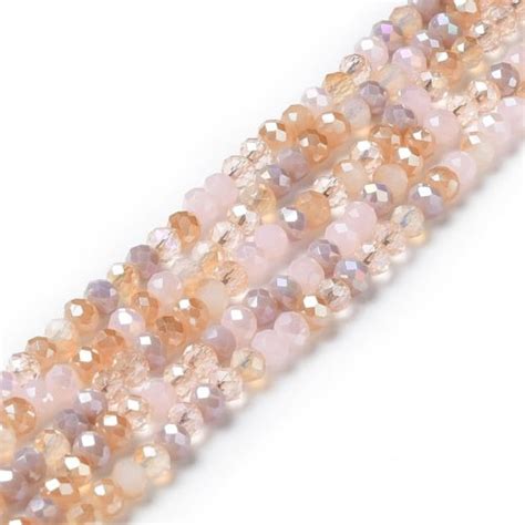 Cherry Blossom Crystal Rondelle Bead Riverside Beads