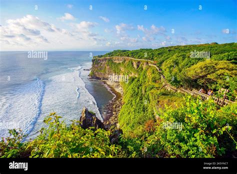 The Hindu Temple Pura Luhur Uluwatu Situated Over The Cliffs Of South