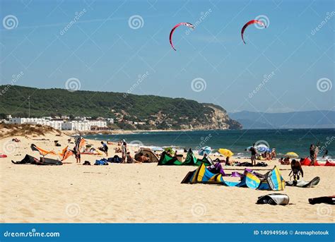 Tourists on Trafalgar Beach, Spain. Editorial Photo - Image of ocean ...