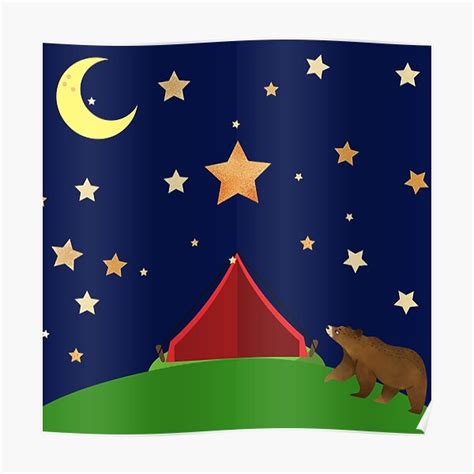 Camping Under The Stars Poster For Sale By Mdelgado1338 Redbubble