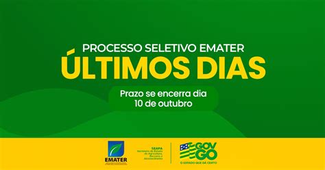 Inscri Es Para O Processo Seletivo Da Emater Seguem At O Dia De