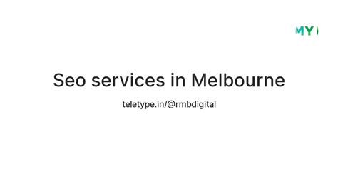 Seo Services In Melbourne Teletype