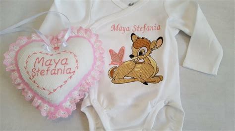 Body Personalizat Cu Bambi Casa Cu Broderii