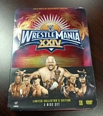 Wwe Wrestlemania Xxiv Limited Collectors Edition Dvd Brand New Metal