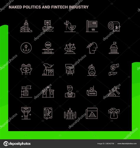 Conjunto de la política desnuda y la línea de la industria de Fintech