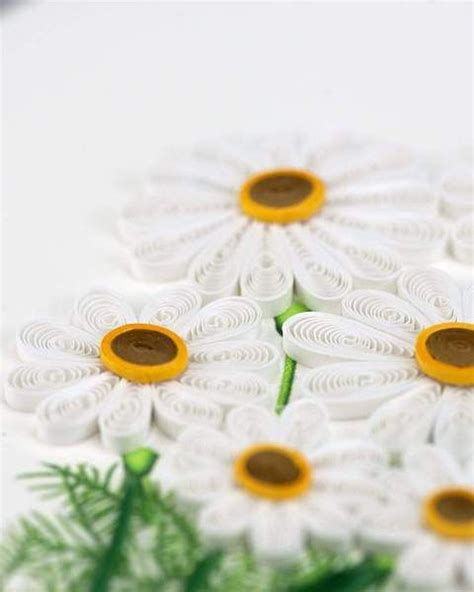 Quilled White Daisies Greeting Card Daisy Cards Paper Quilling Cards