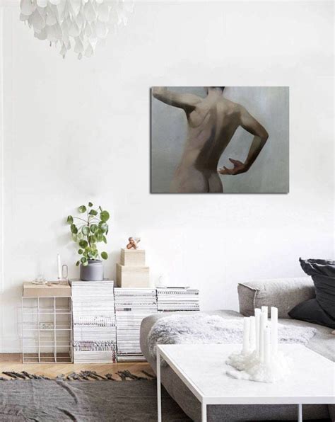 Male Nude Original Oil Painting Bedroom Art Naked Man Back Torso Painting Nude Art Man Etsy