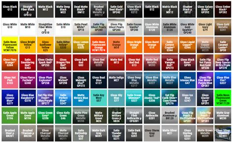 Vinyl Color Chart Greenstar 20 Color 12x12 Sheets Indoor Vinyl