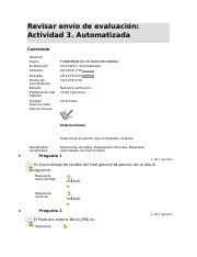 Actividad 3 Automatizada docx Revisar envío de evaluación Actividad