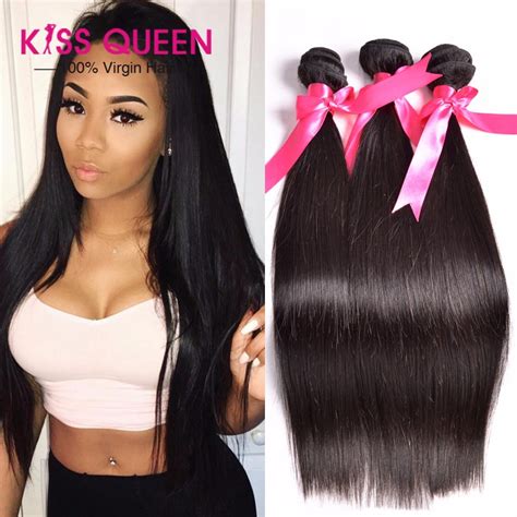 8a Unprocessed Peruvian Virgin Hair Straight 3 Bundles Peruvian