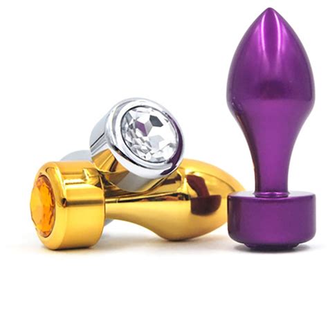 Bullet Acero Inoxidable Diamante Cristal Anal Plug Anal Vibrador Adulto