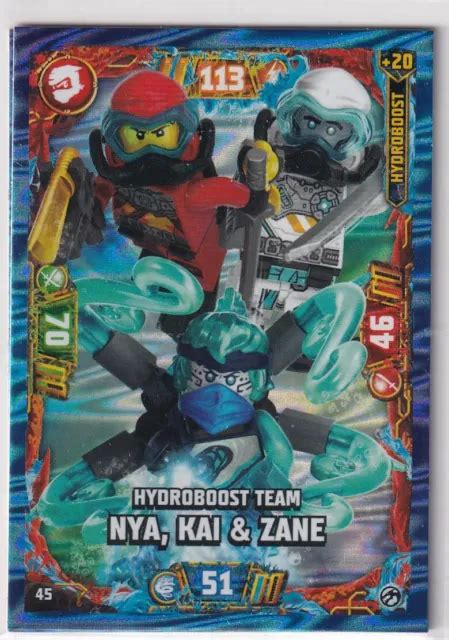 LEGO NINJAGO SÉRIE 7 TCG Carte Nr 45 Hydroboost Team Nya Kai Zane