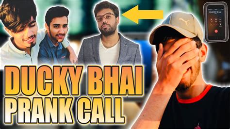 Prank Call To Ducky Bhai Gone Rong Duckybhai Viral Prankcall Youtube