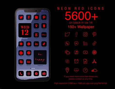 Neon Red Icon Pack Free Neon Icon Set Royalty Free Vector Image