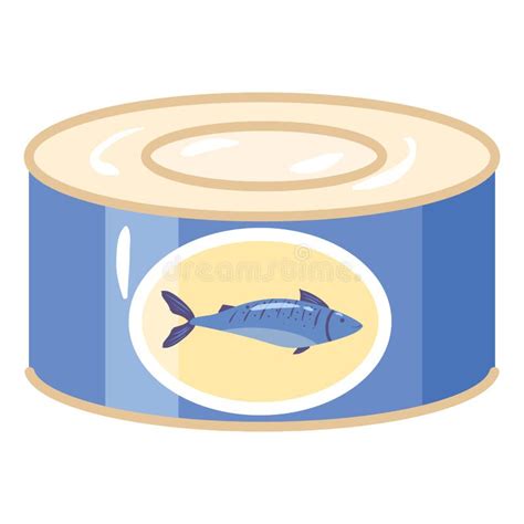 Icono De Pescado Pescado Enlatado Erizo De Mar Y Sopa Vector