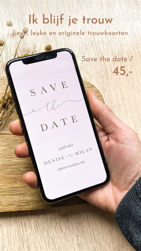 Voor je save the date is er nu ook een digitale optie Snel klaar én