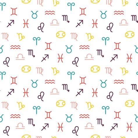 Premium Vector Seamless Pattern With Zodiac Signs