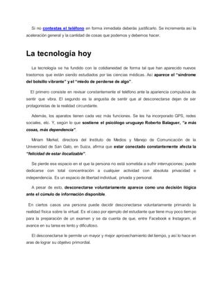 El derecho a desconectarse En qué consiste PDF